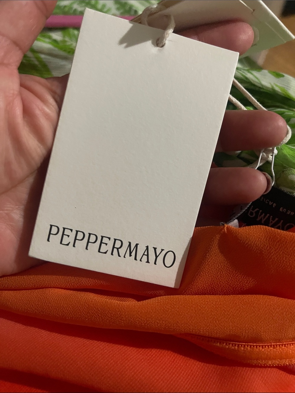 PEPPERMAYO Persuasive maxi Strapless Orange Layered Evening Gown - Picture 5 of 5